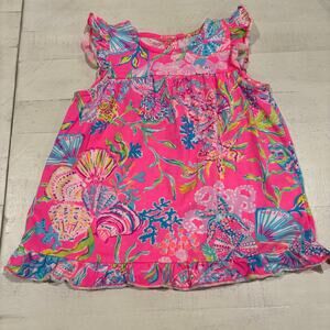 Lilly Pulitzer Baby Girl Cecily Dress 12-18 Months EUC seashells beach